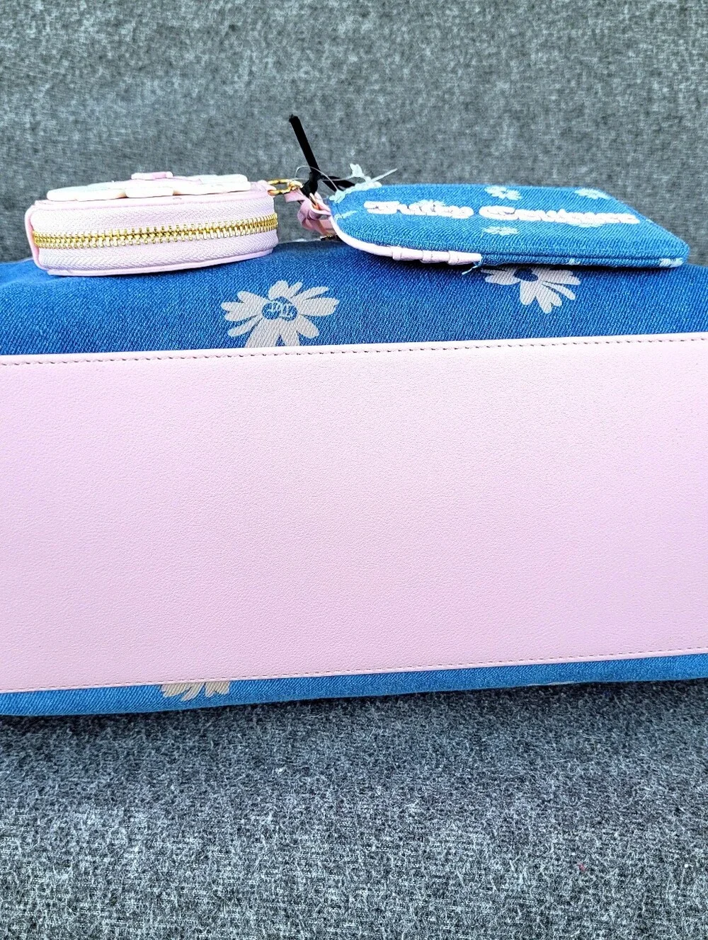 Juicy Couture Daisy For Juicy Tote Denim and Pink With Matching Card Wallet